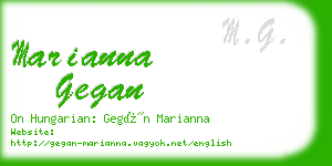 marianna gegan business card